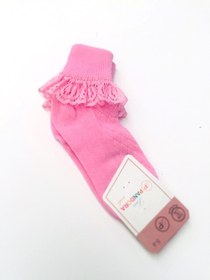 Resim LUCYK&KİDS Dantelli Kısa Kokulu Pamuk Çocuk Çorap-pembe-beyaz-krem 