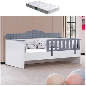 Resim Karyola, Flower Montessori Karyola - Antrasit + 1 Adet Comfort Yatak 