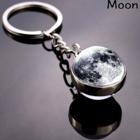 Resim 2 adet/9 adet Aydınlık Güneş Sistemi Charm Anahtarlıklar Seti - Alaşım Metal Gezegen Cam Top Kolye, Dünya/Güneş/Ay Tasarımı, Bayram ve Ramazan Hediyeleri için Uygun 