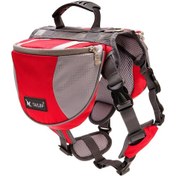 Resim Padalink Kırmızı Köpek Sırt Çantası, Yolculuk İçin Yansıtıcı Çubuklu, Nylon+pvc Malzeme, M Boyutu Boyun 59-71cm, Göğüs 70-93cm, Sırt Uzunluğu 49-64cm Kırmızı 