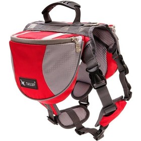 Resim Padalink Kırmızı Köpek Sırt Çantası, Yolculuk İçin Yansıtıcı Çubuklu, Nylon+pvc Malzeme, M Boyutu Boyun 59-71cm, Göğüs 70-93cm, Sırt Uzunluğu 49-64cm Kırmızı 