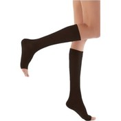 Resim Medikaltec Dizaltı Burnu Açık Ccl2 Siyah Varis Çorabı 3 Numara 