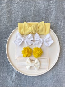 Resim pempem bandana kız bebek çocuk bandana toka set 