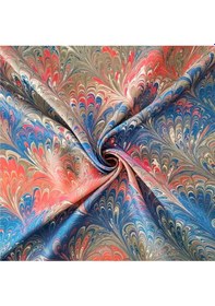 Resim Elif Ebru Ebru Sanatı El Yapımı Özel Koleksiyon Twill İpek Eşarp Ozltıe 23 001 