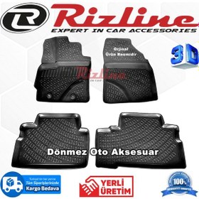 Resim Toyota Uyumlu Verso 3D Paspas Havuzlu Siyah 2009-2020 Arası 4Prç Rizline 