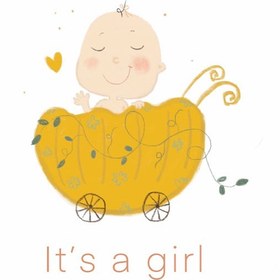 Resim Konsept Tebrik Kartı-It's a girl 