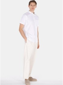Resim Colin's Colins Regular Fit Shirt Neck Düz Erkek Beyaz Kısa Kol Gömlek Cl1073847 Cl1073847 Q1.v1 Wht Beyaz 