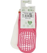 Resim Bibaby Biorganic Paw 2'Li Kaymaz Çorap 68393 Fuşya Ekru 