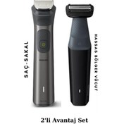 Resim Philips 7000 Serisi MG7920/15 Erkek Bakım Seti - BG3017 Hassas Bölgeler Duşta Vücut Tıraş Makinesi 