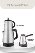 Resim Sinbo STM - 5845 Inox Çaycı ve SCM - 2967 Elektrikli Türk Kahvesi Makinesi Seti 