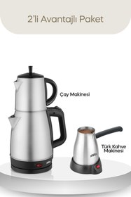 Resim Sinbo STM - 5845 Inox Çaycı ve SCM - 2967 Elektrikli Türk Kahvesi Makinesi Seti 