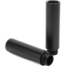 Resim Konesam Mikrofon Sandalyesi Uzatma Çubuğu Seti 2 Adet 5/8" İç-şarkı Thread, 1 Adet 3/8" Dişi-5/8" Erkek Adaptör - Alüminyum - Dayanıklı - Mikrofon Konumu Ve Uzunluğu Ayarlama 