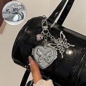 Resim 1 adet Benzersiz Ayna Tasarımı ile Şık Kalıp Anahtarlık - El Çantaları, Araba Anahtarları, Kulaklıklar için Mükemmel, Doğum Günleri, Sevgililer Günü, Anneler Günü ve Daha Fazlası için İdeal Hediye, Çanta Aksesuarları|Şık Aksesuar|Dayanıklı Alaşım 