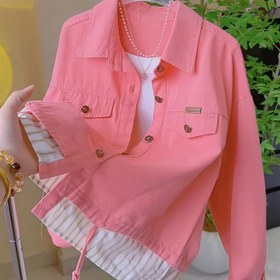 Resim Yetişkinler İçin İlkbahar/Sonbahar Çizgili Katmanlı Gömlek - Canlı Sarı, Beyaz Fırfır Yaka ve Göğüs Cebi, Düğmeli Ofis Casual Üst, Makinede Yıkanabilir, Geçişli Hava Kıyafeti, Katlanabilir Yaka Tasarım, Yapılı Kumaş, Dayanıklı Malzeme, Şık Gardırop 