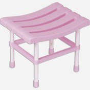 Resim Neptun Banyo Taburesi Pembe Dikdörtgen 