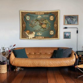 Resim Avatar The Last Airbender Map Duvar Örtüsü - 100 cm x 135 cm 