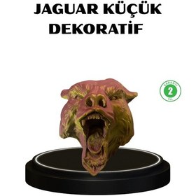 Resim Gold Kırmızı Jaguar Duvar Dekoru Asılabilir Hediyelik 3d Heykel 20x16 Cm 