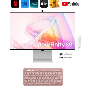 Resim Samsung 5K(5120 x 2880)PIXEL, Kameralı Akıllı Monitör, Wi-Fi 5, Airplay 27"inç Viewfinity S9 60Hz 5k (Mini-Dp)Yüksekçözünürlük 