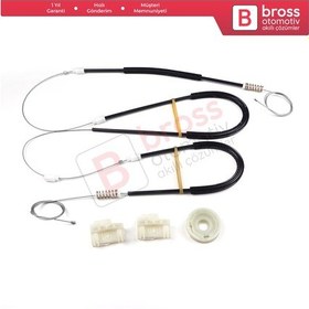 Resim VW Polo MK3 6N HB 1994-2001 4/5 Kapı İçin Ön Sol Cam Kriko Seti 