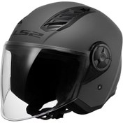 Resim LS2 AIRFLOW 2 MAT TITANIUM AÇIK MOTOSİKLET KASKI 