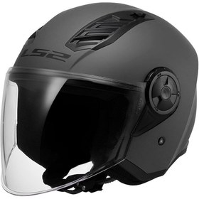 Resim LS2 AIRFLOW 2 MAT TITANIUM AÇIK MOTOSİKLET KASKI 