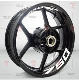 Resim Kawasaki Ninja 750 Reflektif Beyaz Jant Şeridi 