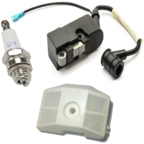 Resim HSGL Motorlu Testere Ateşleme Bobini Buji Hava Filtresi Set 