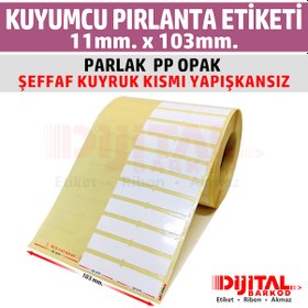 Resim Kuyumcu Pırlanta Etiketi Şeffaf Kuyruk 11X103MM. 1.250 Adet 