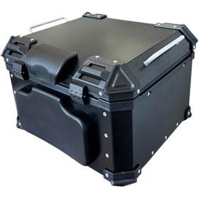 Resim GİZA MOTOR 45 Lt Alüminyum Motosiklet Arka Çanta (Top Case) 