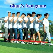 Resim Giant'S Foot Oyunu Çok Oyunculu Ay Kayışı Seti - Naylon, Güce Gerek Yok, Dış Mekan Takım İnşa, Partiler ve Spor Etkinlikleri İçin Mükemmel, Takım İnşa Oyunu|Sporlu Kurulum|Dayanıklı Nylo 