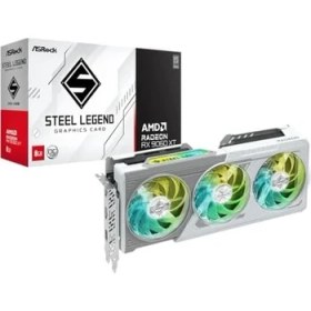 Resim Ala Store Asrock Amd Radeon Rx 9060 Xt Steel Legend 8gb Oc 8gb Argb Ekran Kartı - 8gb Gddr6, 128-BIT, Amd Rdna 4, 1x Hdmı, 2x Displayport 2.1A, 1x HDMI 2.1b, Amd Hypr-Rx 