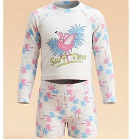 Resim Modanino Kız Çocuk Mayo Takımı-uzun Kollu Ve Slip Şortlu 2-8 Yaş 12623b Karışık 