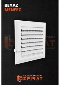 Resim Menfez Banyo, Tuvalet - Wc Havalandırma Menfezi Plastik Beyaz Ölçü Seçenekli 