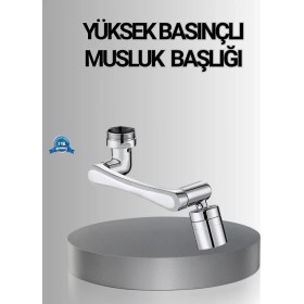 Resim Kanonik Education 1080° Dönebilen Musluk Başlığı Robotik Kol Havalandırıcı Çok Yönlü Su Yönlendirme 