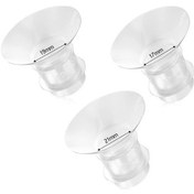 Resim Lichen 3 Adet Göğüs Pompası Boynuz Kapağı Calibre Dönüştürücü 