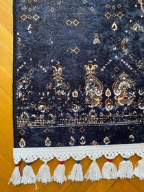 Resim SİYAH DEKORATİF HALI - 80*300 