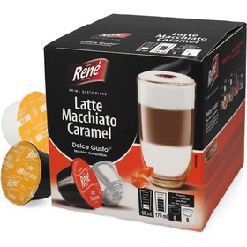Resim Karamelli Latte Macchiato - Café René Dolce Gusto için 16 kapsül. 