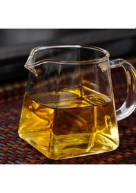 Resim Borosilikat Cam Metal Süzgeçli Ve Metal Kapaklı Piramit Demlik Ve Cam Isıtıcılı Set 950 ML Şeffaf 