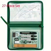 Resim 27 adet/32 adet (Büyük) bir hassas ölçüm aleti kiti, dayanıklı plastik yapı, üç farklı boyutdayken, CAD, Fizik ve Teknik Çizim için temel 