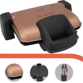 Resim Özbience Çıkarılabilir Plakalı Tost ve Izgara Makinesi, 1800W, Isı ve Kademe Ayarı 
