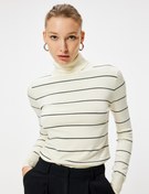 Resim Balıkçı Yaka Triko Kazak Uzun Kollu 