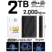 Resim Samsung T9 2TB MU-PG2T0B 2.000MBsn USB 3.2 Gen 2x2 Tasinabilir Harici SSD Siyah 3 YIL Samsung TURKIYE Garantili 