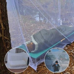 Resim Tekno İstanbul Kamp Balkon Bebek Park Yatak Beşik Çift Kişilik Cibinlik Tülü Pileli Hazır Çantalı Pratik Sineklik 