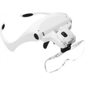 Resim Kuzgun Ticaret 5 Lens 1.0x3.5x, 2led Işıklı ile Ayarlanabilir Gözlük BÜYÜTEÇ9892B2 