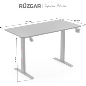 Resim Rüzgar Oyuncu Masası Siyah 140X60 