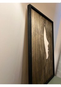 Resim Cıgıl Wood Woman Face Ahşap Bohem Tablo 