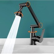 Resim Xuweiwei Black 360 Derece Döner Musluk Mutfak Banyo Lavabo Evyesi Sıcak Soğuk Ayarlı Musluk 