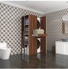 Resim Kenzlife Çamaşır-Kurutma Makinesi Dolabı Ahi Evran Sol Cvz 187 090 60 Çekmeceli Banyo Çok Renkli 