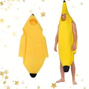 Resim 1 adet Muskat Kostümü - Canlı ve Çekirdek Tasarımı ile Renkli Sarı Meyve Temalı Sahne Performansı Kıyafeti, Partiler, Performanslar, Cosplay ve Cadılar Bayramı için Dayanıklı Polyester-Spandex Karışımı, Cadılar Bayramı Kostümü, Oynak Tasarım, Rahat Uygunluk 