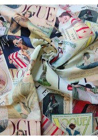 Resim Vogue Eski Dergi Kapakları Desenli Dijital Kumaş 